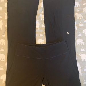 [Lululemon] high waist reversible flare yoga pants